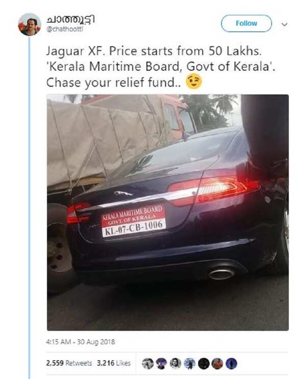 Fake Claim That Kerala Government Is Splurging Money From Relief Fund On Luxury Cars