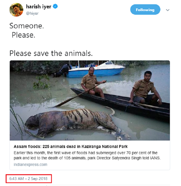 FACT CHECK: No animal deaths due to floods in Kaziranga National Park this  year - Times of India