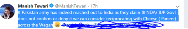 tewari tweet