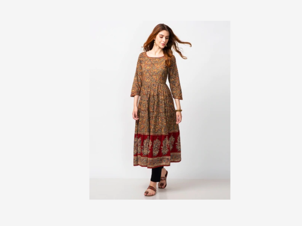 Buy Style Socio Fashions Women Orange Cotton Kurti (L) Online at Best  Prices in India - JioMart.