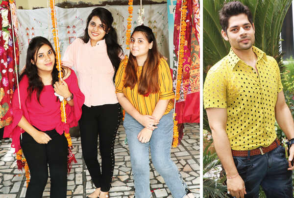 (L) Payal Dhanani, Anjali Dhanani and Drishti Sarin (R) Rish Pandey (BCCL/ Unmesh Pandey)
