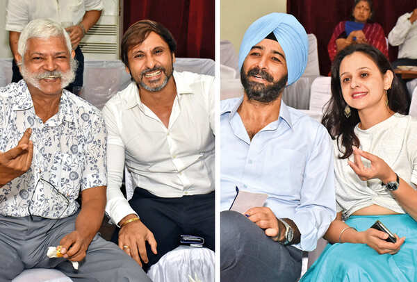 (L) Major AK Singh and Capt GP Singh (R) HS Ahluwalia and Hasmeet (BCCL/ Vishnu Jaiswal)