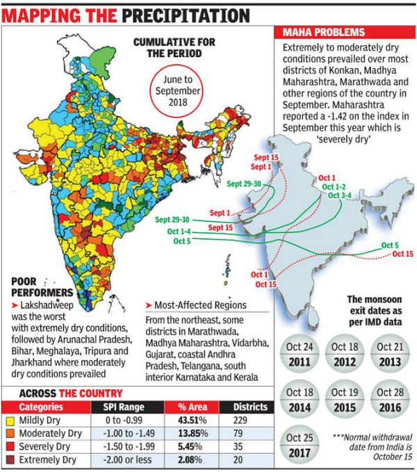 21% of country dry, worse than the last two monsoons | Pune News ...