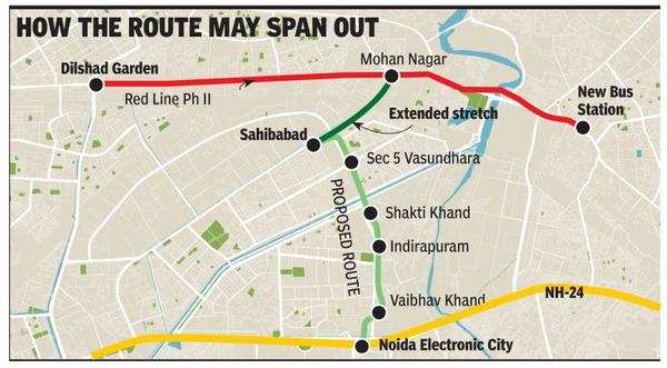 Noida Sahibabad Metro Line