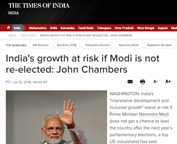 FAKE: Top US industrialist’s praise for PM Narendra Modi altered to ...