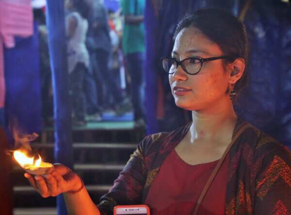 a devotee at baramunda