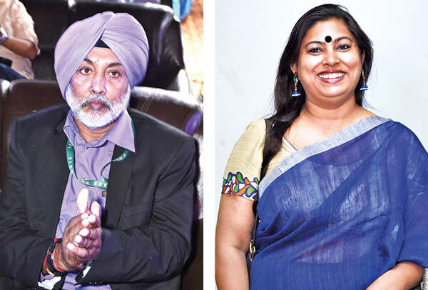 (L) MP Singh (R) Sudha Bajpai (BCCL/ Vishnu Jaiswal)