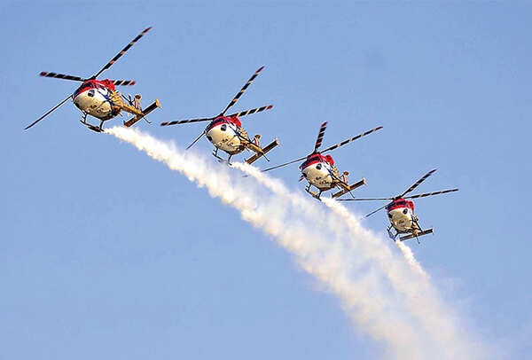 Sarang helicopter display team (BCCL/ Pankaj Singh)
