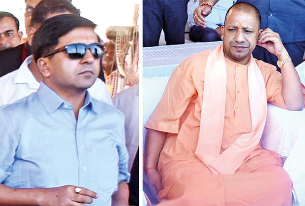 (L) Ashish Goel (R) Yogi Adityanath (BCCL/ Pankaj Singh)