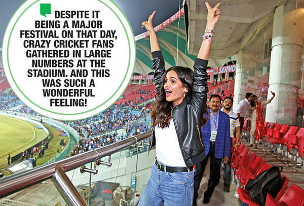Vartika Singh at at Bharat Ratna Atal Bihari Vajpayee Ekana Cricket Stadium (BCCL/ Aditya Yadav)