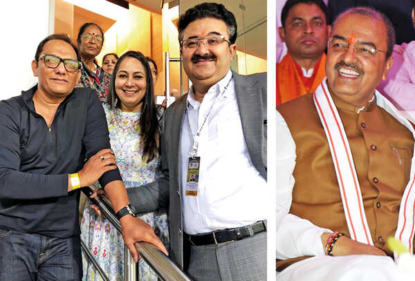 (L) Mohd Azharuddin, Vandana and Navneet Sehgal (R) Keshav Prasad Maurya (BCCL/ Aditya Yadav)