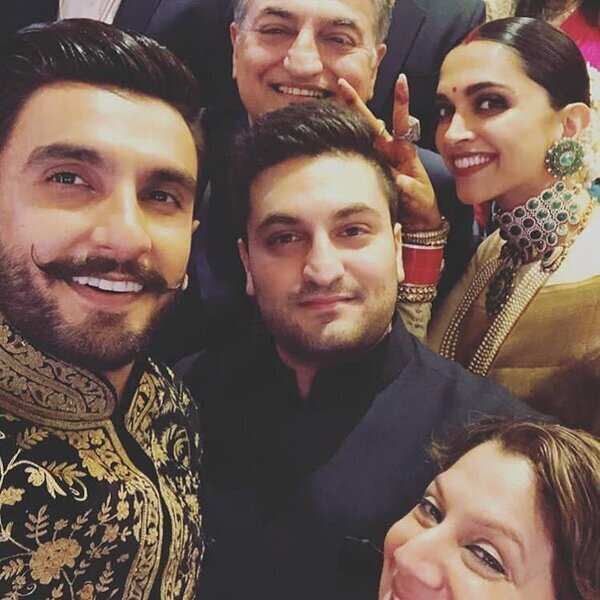 Ranveer Singh and Deepika Padukone photos with family