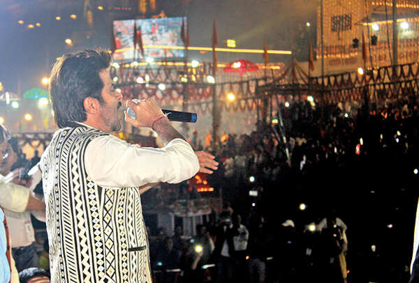 Actor Anil Kapoor arrives to attend the Dev Deepawali celebrations at Dashashwamedh Ghat in Varanasi (BCCL/ Unmesh Pandey)
