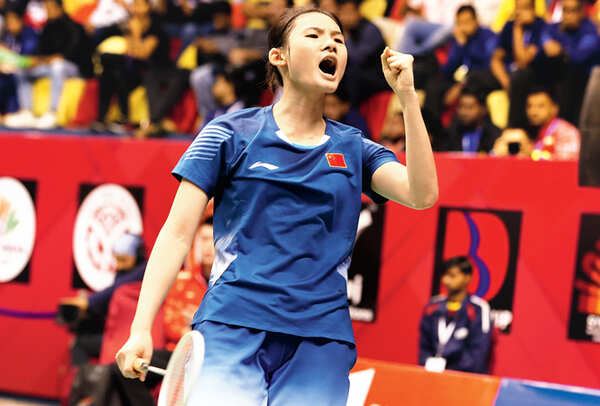 WINNING STREAK: Han Yue of China won the women’s single championship (BCCL/ Aditya Yadav)