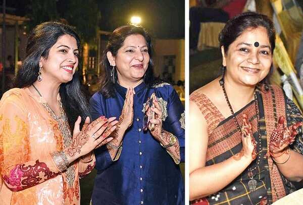 (L) Vandita Jain and Sangita Agarwal (R) Dimple Trivedi (BCCL/ Vishnu Jaiswal)