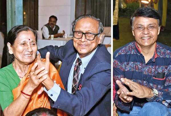 (L) Anima and Col Pradip Roy (R) Abhay Mehrotra (BCCL/ Vishnu Jaiswal)