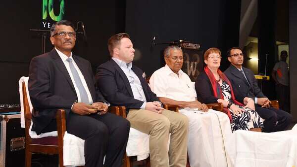 G VijayaRahavan,Claus Heimes,Pinarayi Vijayn, Margit Hellwig-Boette,Syed Ibrahim