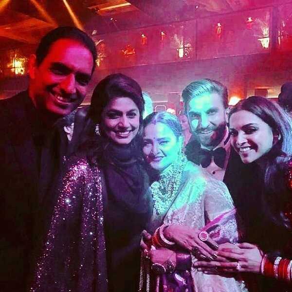 Deepika Padukone and Ranveer Singh Mumbai reception photos