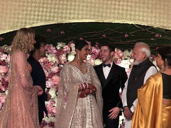 Priyanka Chopra and Nick Jonas wedding reception photos, images, pictures:  Prime Minister Narendra Modi attends Priyanka Chopra and Nick Jonas's  wedding reception in Delhi | - Times of India