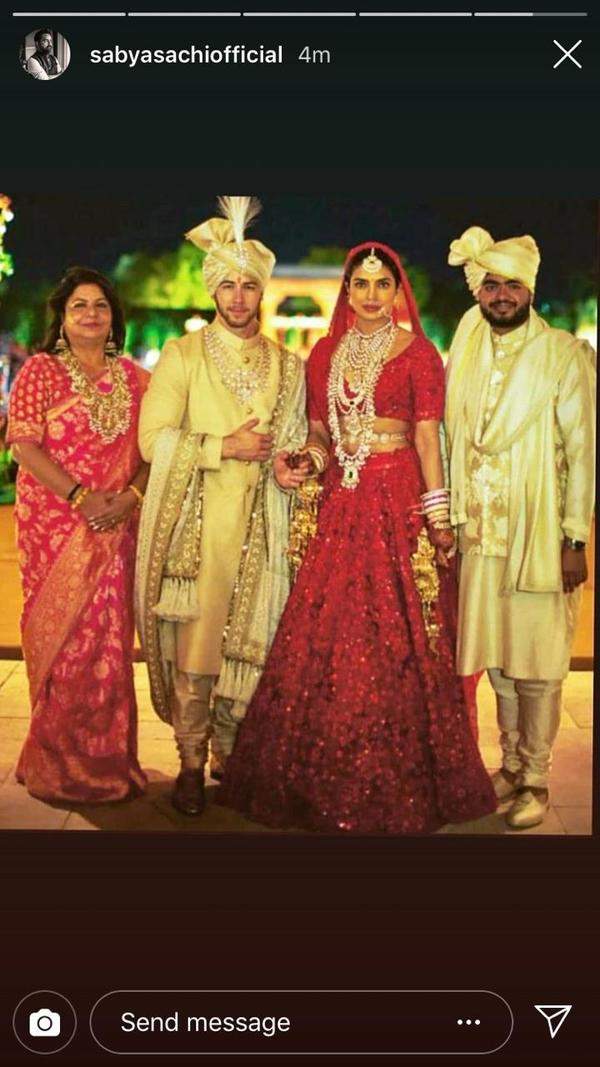 Priyanka Chopra's sindoori red Sabyasachi wedding lehenga is for