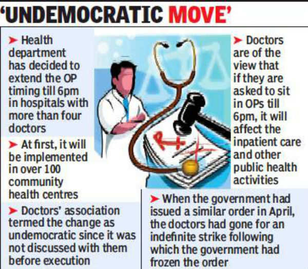 Doctors oppose change in OP timings Thiruvananthapuram News