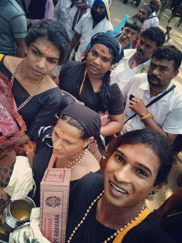 Ananya and friends after darshan