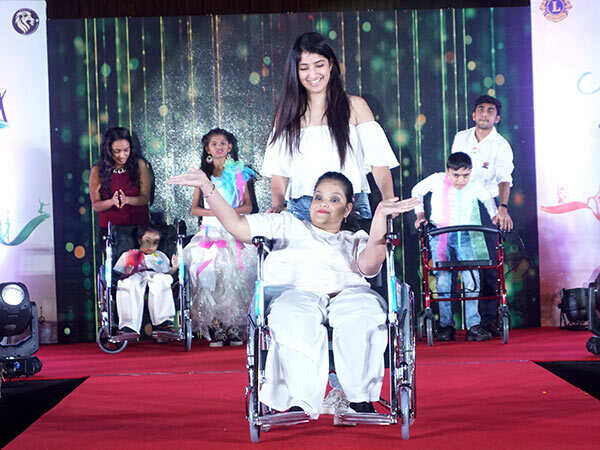 A-special-kid-on-the-ramp-at-Blissful-Fashion-Show-With-Special-Souls