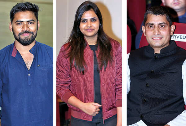 (L) Rohit (C) Ismita (R) Meraj Haider (BCCL/ Aditya Yadav)