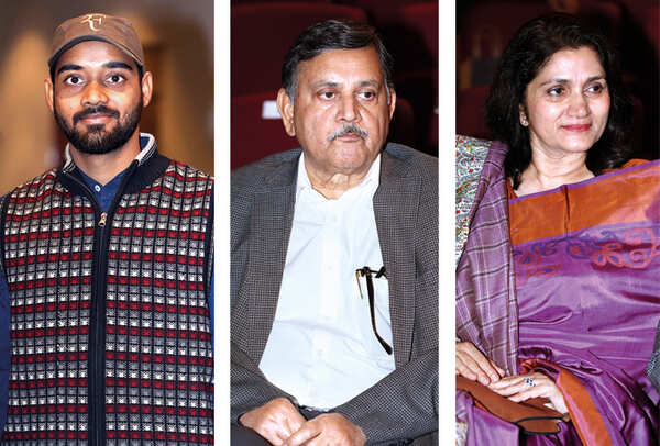 (L) Nikhil Sharma (C) Dr Mazhar Husain (R) Dr Nuzhat Husain (BCCL/ Aditya Yadav)