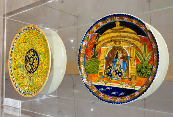 Artworks of the ceramist, late Kripal Singh Shekhawat displayed at the Museum of Legacies