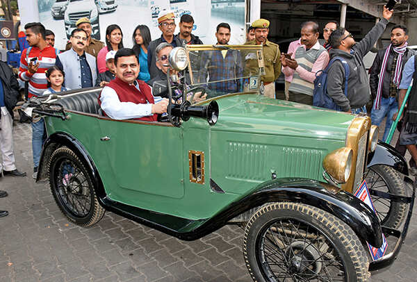 Kaushal Raj Sharma in an Baby Austin 7, 1932, Made in England (BCCL/ Vishnu Jaiswal)