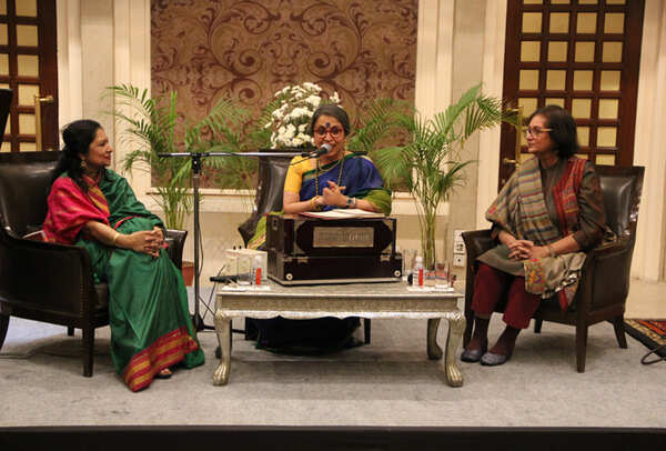 Malashri Lal, Jayati Ghosh, Namita Gokhale in a session on the life of Radha