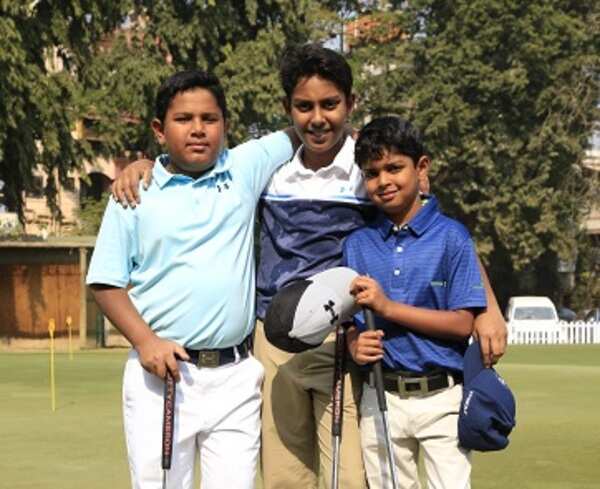 Junior golfers who participated in the tournament Prashant Agarwal, Aditya Khaitan andVarish Mohta (2)