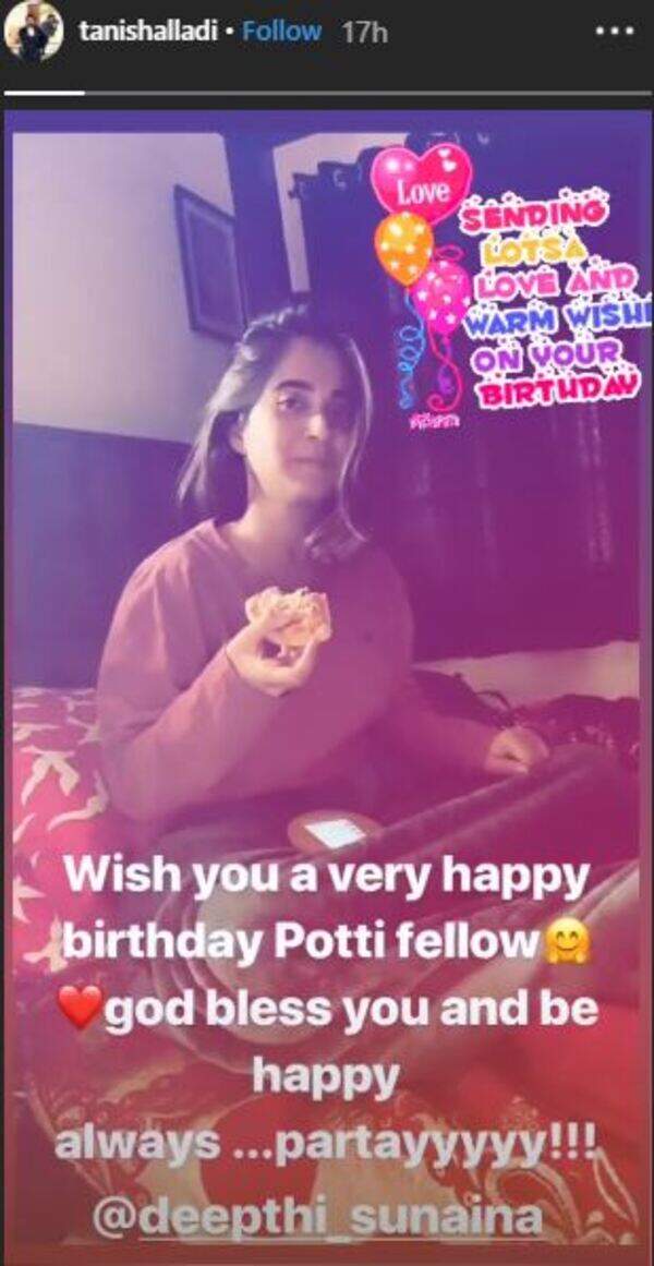 Tanish wishing Sunaina