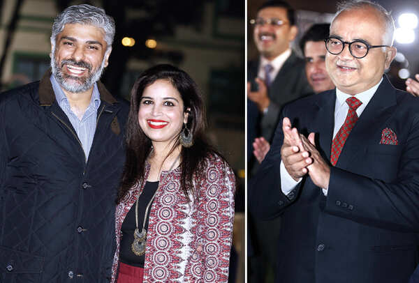 (L) Vivek and Namrata Varma Kaul (R) Carlyle Mcfarland (BCCL/ Aditya Yadav)