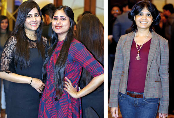 Deepti (L) and Aishwarya and Reeti Agrawal (BCCL/ Aditya Yadav)