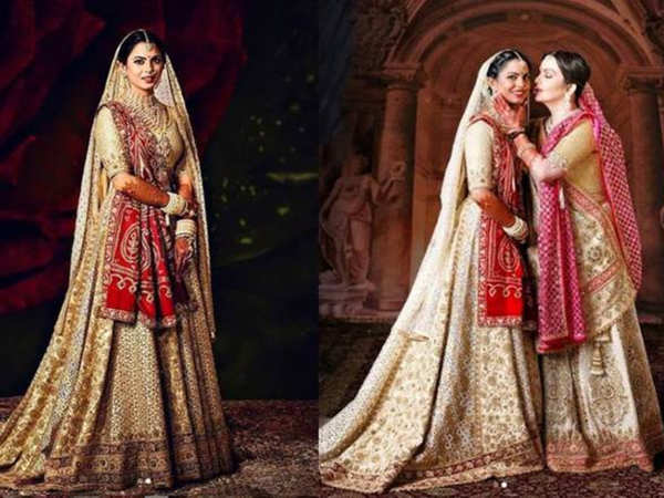 Isha Ambani stuns in Manish Malhotra's red embroidered lehenga for Mela  Rouge at Anant Ambani and Radhika Merchant's pre-wedding celebrations |  Hindi Movie News - Times of India