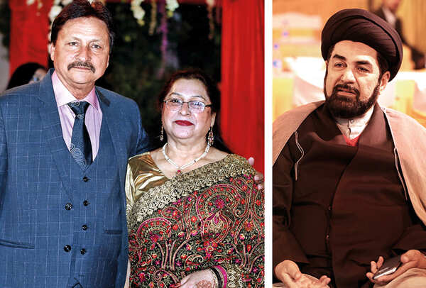 Azhar and Sabiha with Maulana Kalbe Jawad  (BCCL/ Aditya Yadav)