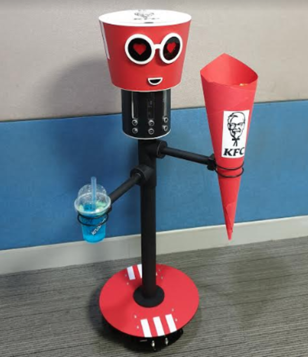 Kfc Bucket Bae Robot: This KFC robot will carry chicken bucket, drink ...