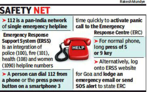 Now, universal helpline 112 may be completed by May | Goa News - Times ...