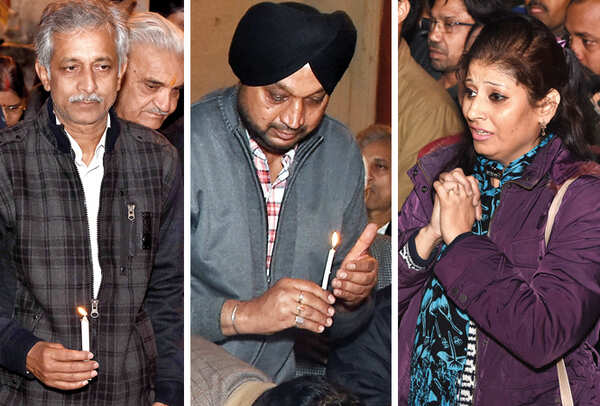 (L) Rakesh Pandey (C) Dicky Singh (R) Tanya Suri (BCCL/ Farhan Ahmad Siddiqui)