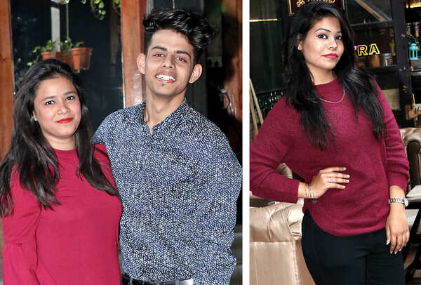 (L) Ria Kapoor and Utkarsh Malhotra (R) Roshani Keshari (BCCL/ Unmesh Pandey)