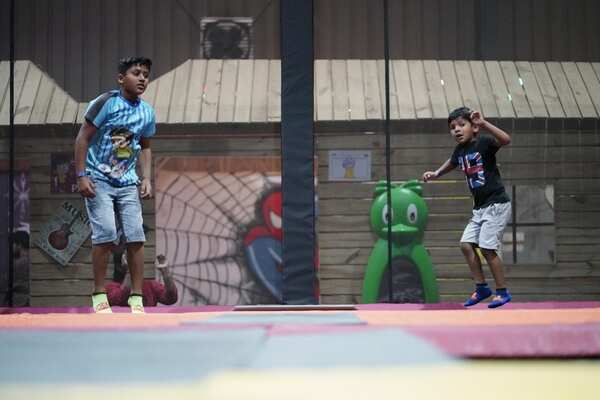 Seen Kids are playing at Sim and Sam's Party&Plytown Kompally as a part of Play For CRPF program pic-2