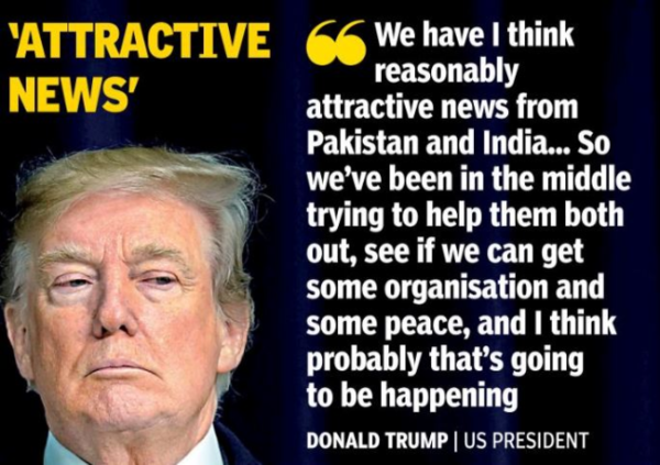 Trump claims credit for India-Pak stand-down - Times of India