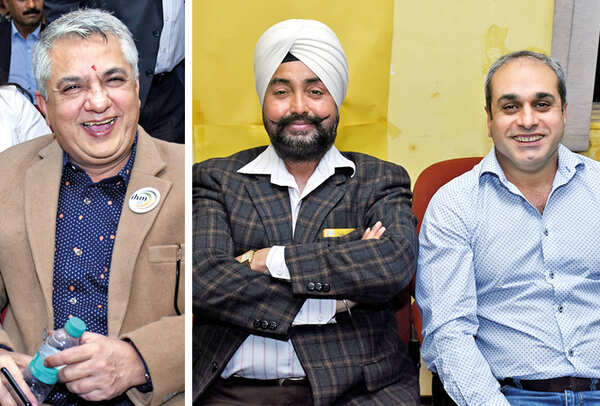 Vishal Sahni (R) PP Singh and Pankaj Kaul (BCCL/ Vishnu Jaiswal)