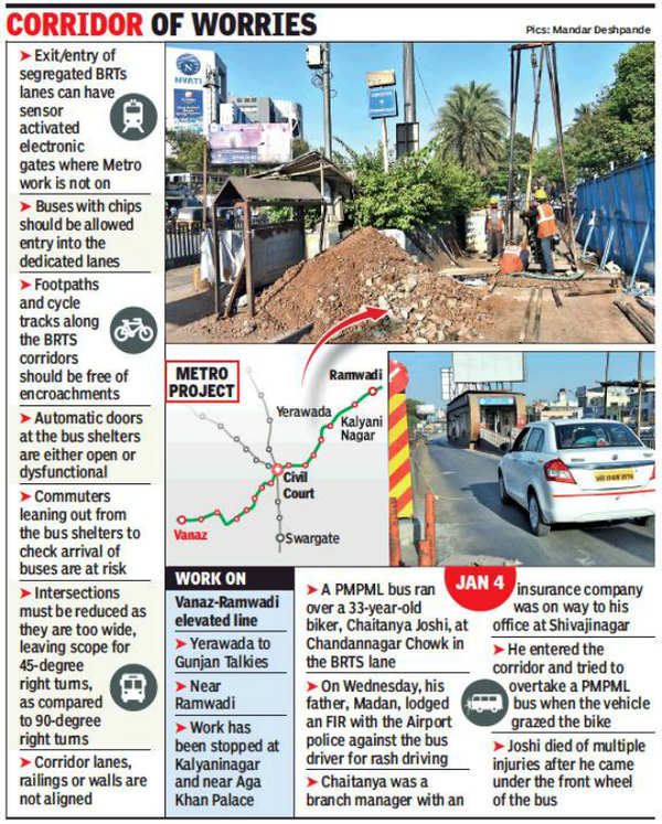 Experts blame road users for accidents in BRTS lanes | Pune News ...