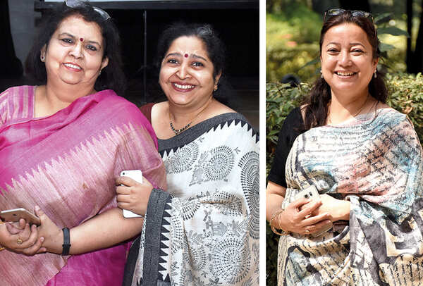 Anusha Sharma and Tulika Mishra (R) Deeksha Singh (BCCL/ Vishnu Jaiswal)