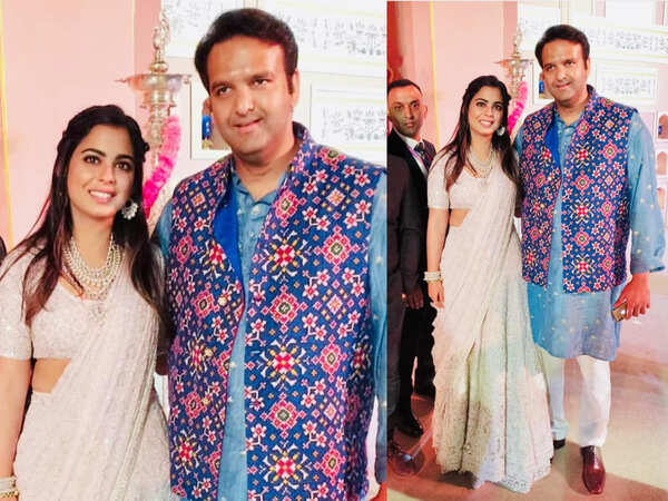 Isha Ambani and Anand Piramal at Akash Ambani and Shloka Mehta's mehendi