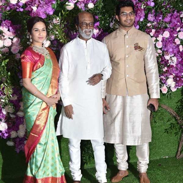 Rajinikanth Attends Akash Ambani S Wedding With Daughter Soundarya And Son In Law Vishagan Hindi