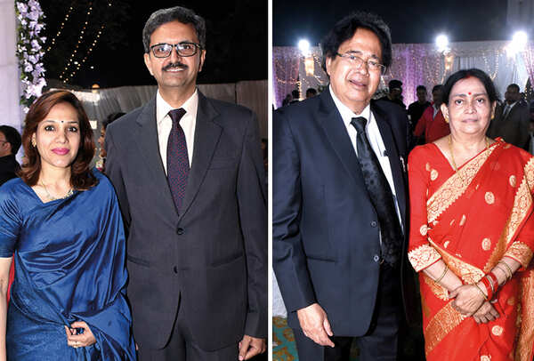 (L) Smita and Dheeraj Sahu (R) AB Singh and Rekha Singh (BCCL/ Vishnu Jaiswal)